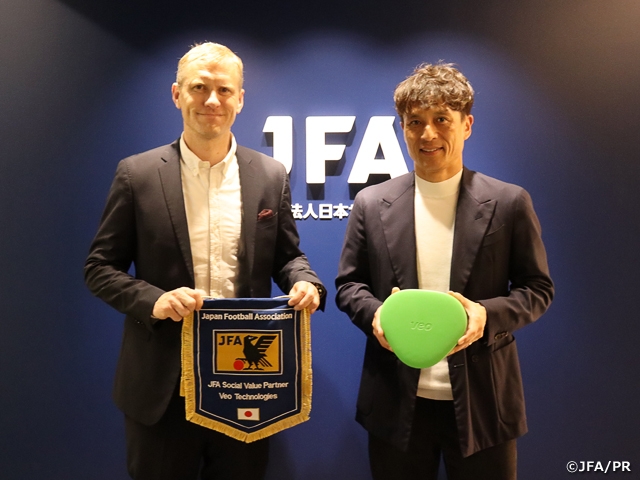 Veo Technologies APSとJFAソーシャルバリューパートナー契約を締結 ~日本サッカーの持続的成長を支える技術連携と協働~